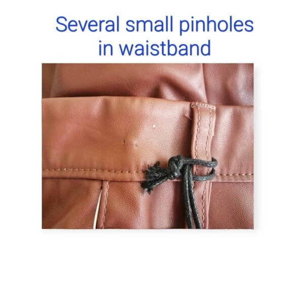BlankNYC Cognac Faux Leather Skinny Pants High Rise Size Small NWT Trendy - Picture 9 of 10